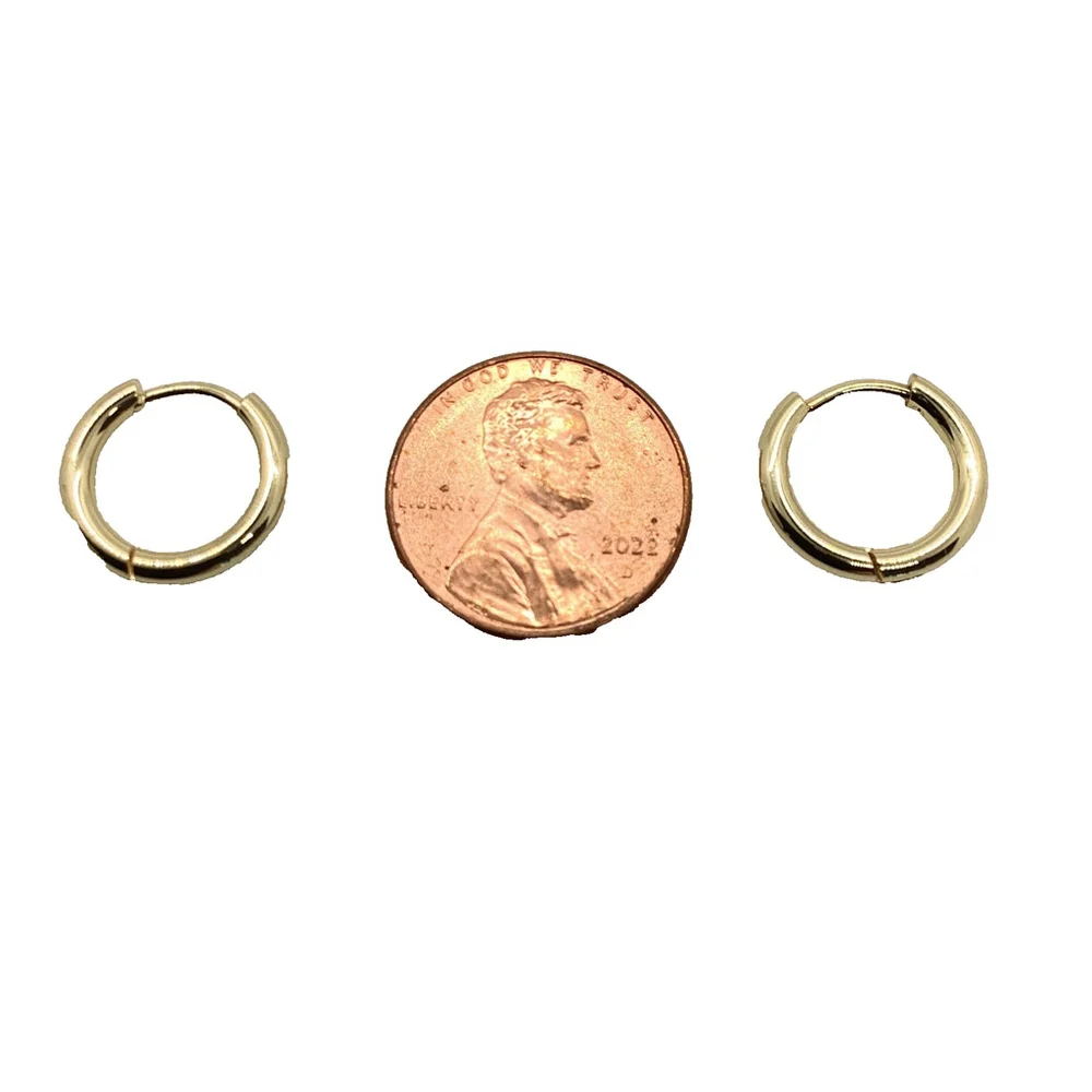 New Gold Plated Small Huggie Hoop Earrings